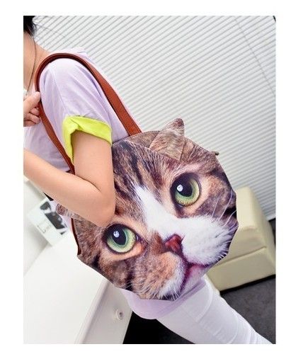 bolsa com cara de Gato importada pronta entrega