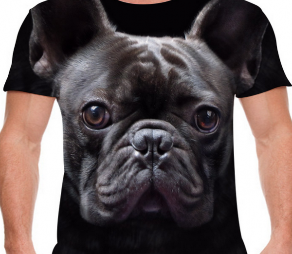 Camiseta com estampa Bulldog Francês tamanho G