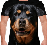 Camiseta com estampa Rottweiler tamanho M