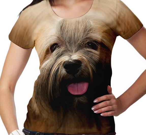 Camiseta feminina com estampa Lhasa Apso G