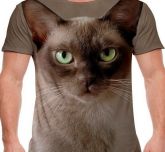 Camiseta estampa gato Birmanês