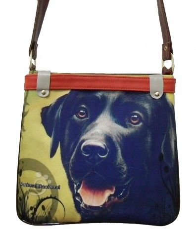 bolsa estampa labrador preto