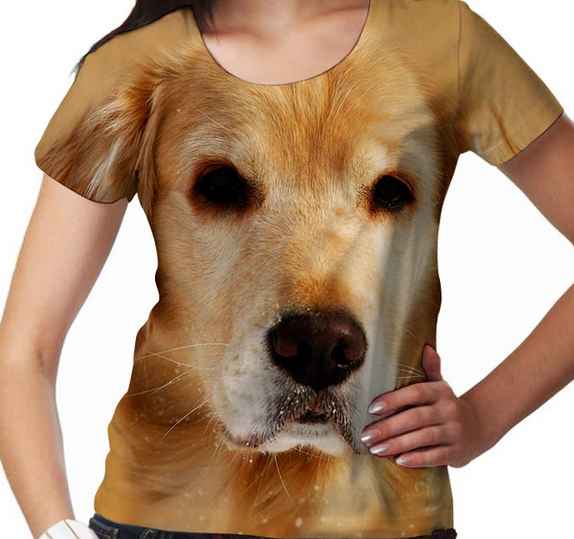 Camiseta feminina com estampa Golden tamanho P