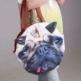 bolsa com cara de Pug importada pronta entrega