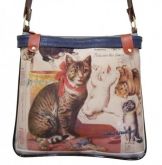 bolsa estampa gato vintage