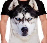 Camiseta masculina com estampa Husky tamanho G