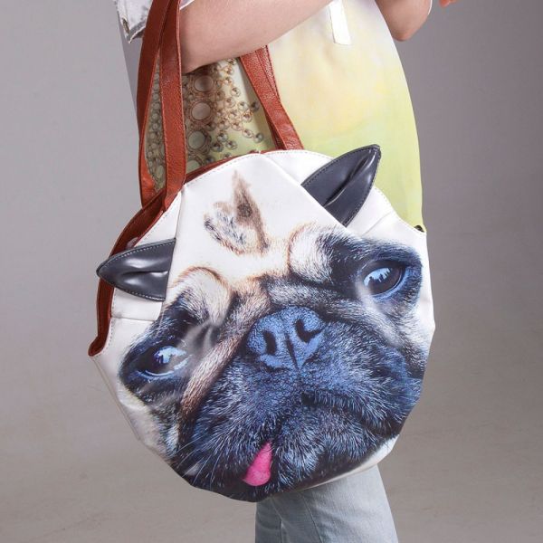 bolsa com cara de Pug importada pronta entrega